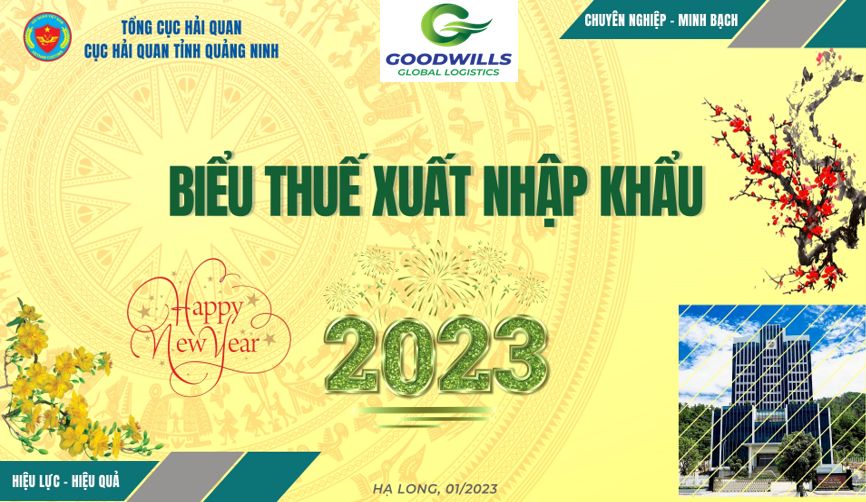 Biểu thuế xuất nhập khẩu năm 2023