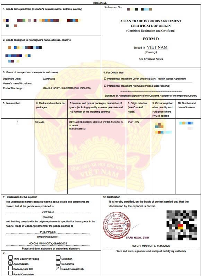 Certificate of Origin (C/O) Services